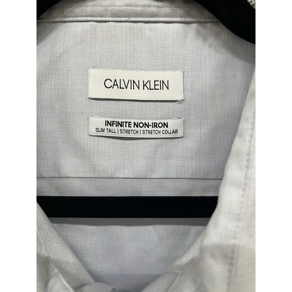 Calvin Klein Non-Iron Men's Slim Fit Dress Shirt – Tall Size - Picture 2 of 12
